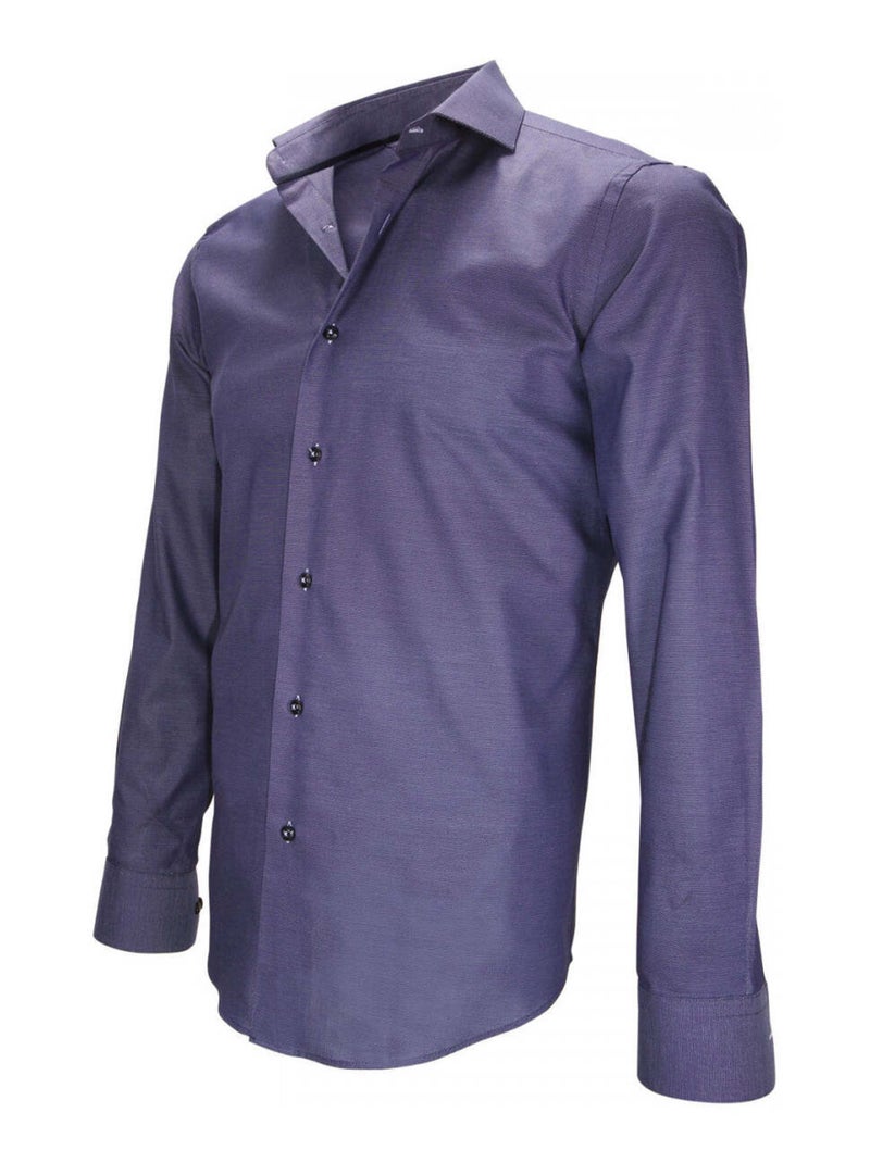 Chemise homme tissu armuré coupe cintrée FINCHLEY Andrew Mac Allister Bleu , 39 Bleu - Kiabi