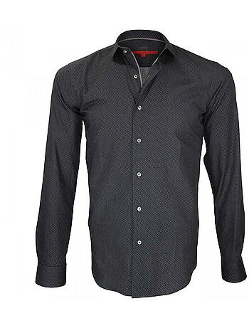 Chemise homme tissu armuré coupe cintrée HASTING Andrew Mac Allister Bleu clair , 45