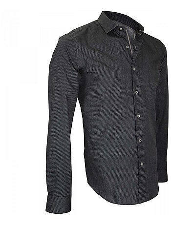 Chemise homme tissu armuré coupe cintrée HASTING Andrew Mac Allister Bleu clair , 45