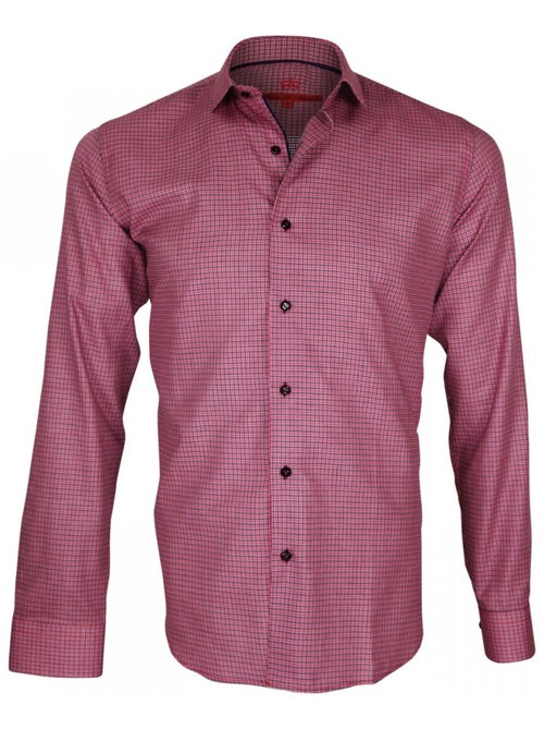 Chemise homme tissu armuré coupe cintrée HASTING Andrew Mac Allister Bleu , 45 - Kiabi