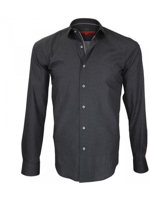 Chemise homme tissu armuré coupe cintrée HASTING Andrew Mac Allister Bleu , 45 - Kiabi