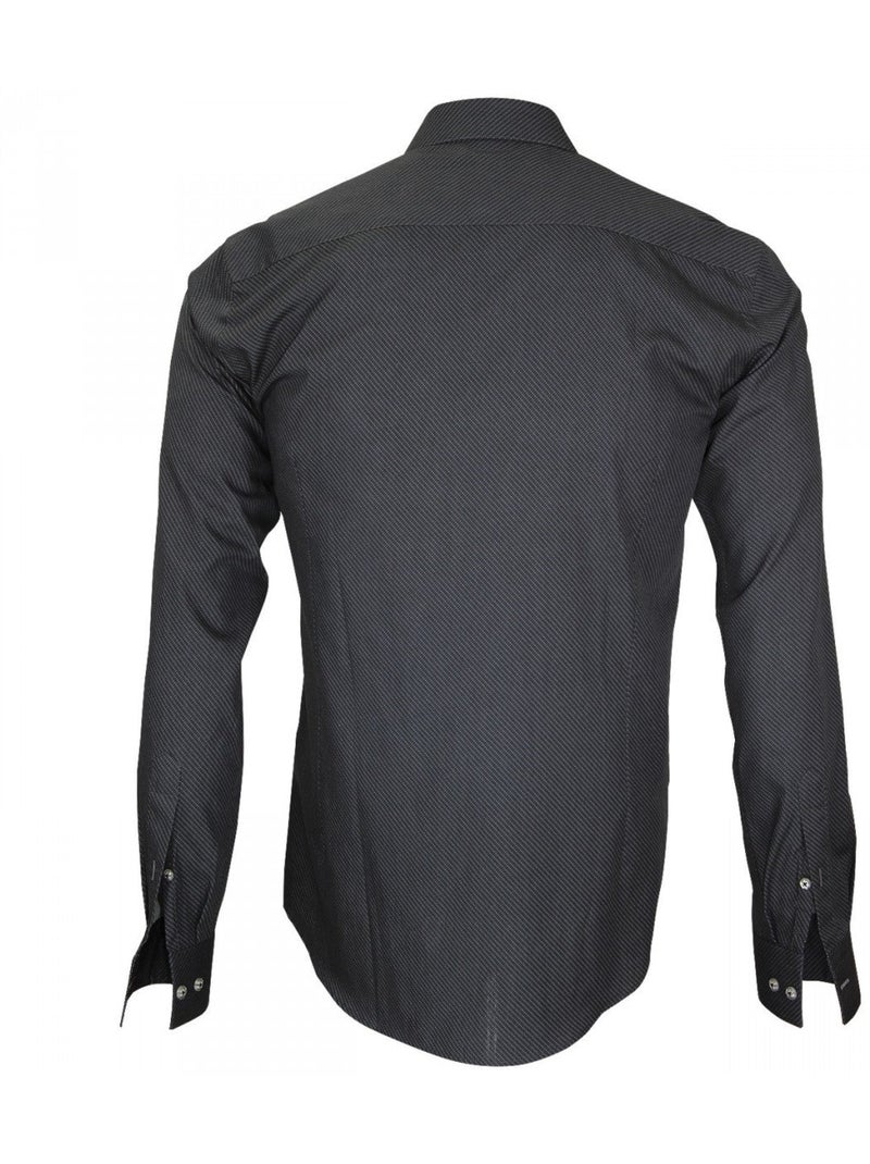 Chemise homme tissu armuré coupe cintrée HASTING Andrew Mac Allister Bleu - Kiabi