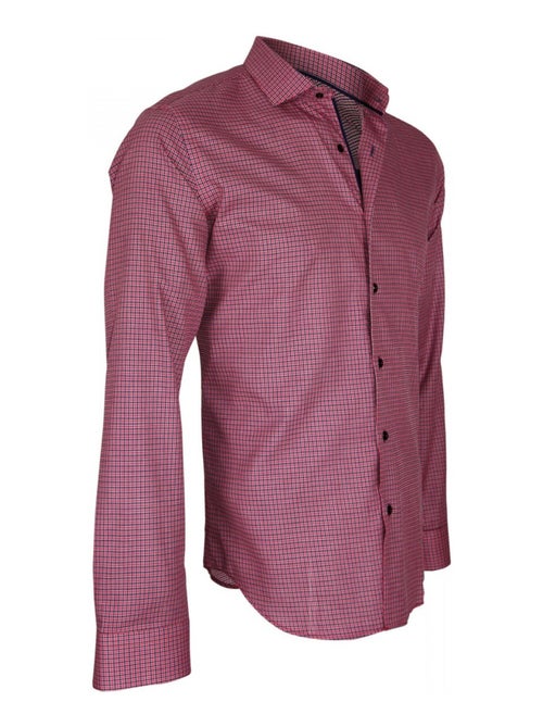 Chemise homme tissu armuré coupe cintrée HASTING Andrew Mac Allister Rose , 45 - Kiabi