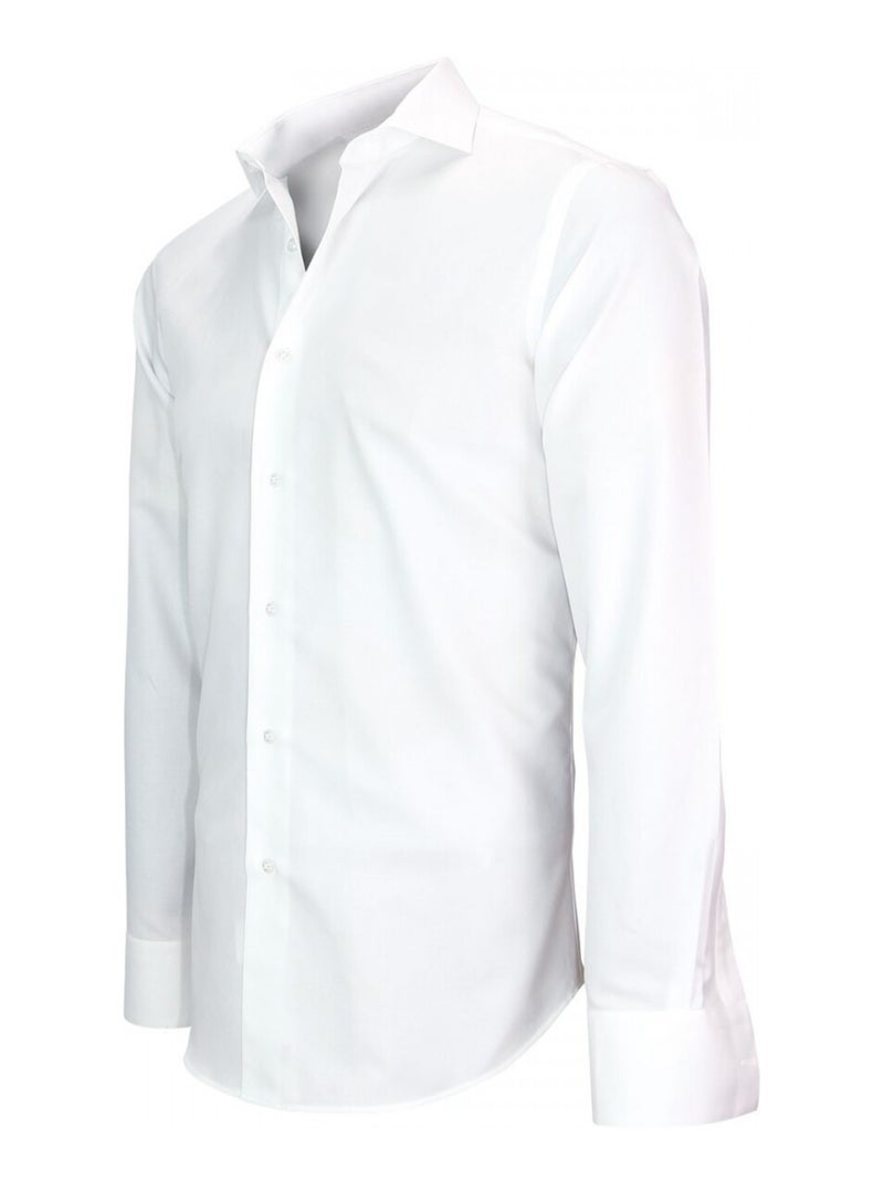 Chemise homme tissu armuré coupe cintrée LEEDS Andrew Mac Allister Blanc , Bleu , 39 Blanc Bleu - Kiabi