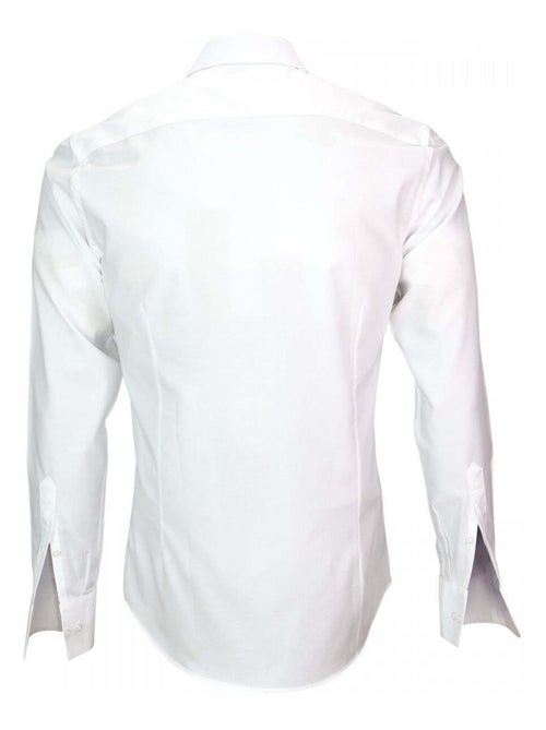 Chemise homme tissu armuré coupe cintrée LEEDS Andrew Mac Allister Blanc , Bleu ciel , 39 - Kiabi