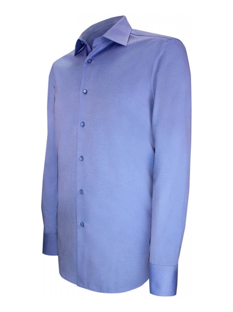 Chemise homme tissu armuré coupe cintrée POINT Andrew Mac Allister Blanc - Kiabi