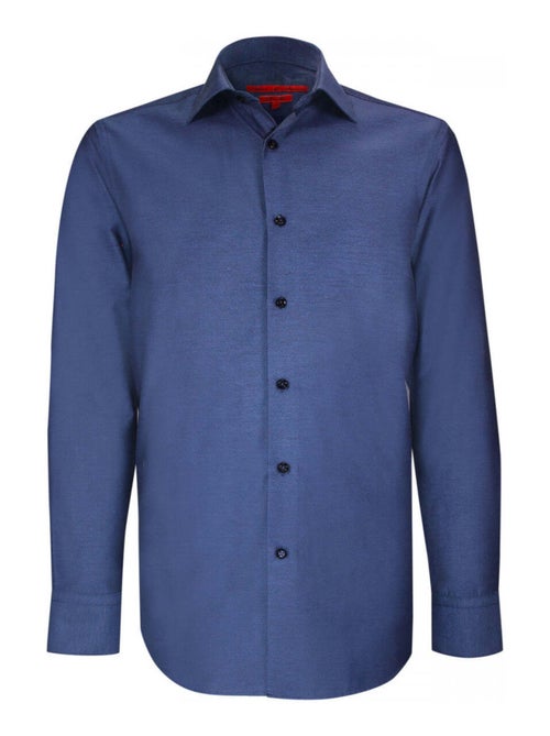 Chemise homme tissu armuré coupe cintrée POINT Andrew Mac Allister Bleu clair , 40 - Kiabi