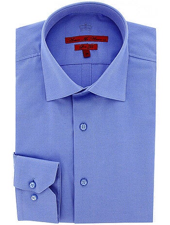 Chemise homme tissu armuré coupe cintrée POINT Andrew Mac Allister