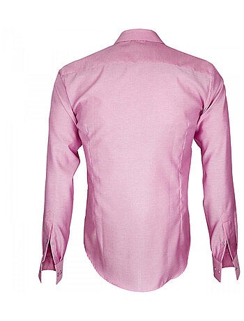 Chemise homme tissu armuré coupe cintrée PORFIRIO Emporio balzani Rose , 41