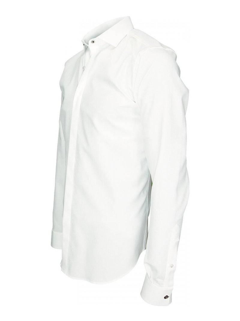 Chemise homme tissu armuré coupe cintrée WEMBLEY Andrew Mac Allister Blanc , Blanc , 44 Blanc Blanc - Kiabi