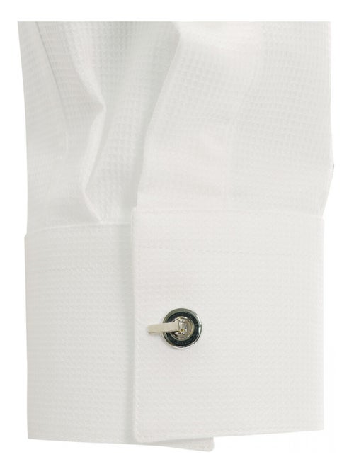 Chemise homme tissu armuré coupe cintrée WEMBLEY Andrew Mac Allister Blanc , Blanc , 44 - Kiabi