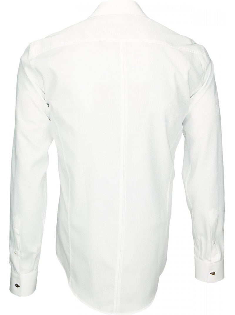 Chemise homme tissu armuré coupe cintrée WEMBLEY Andrew Mac Allister Blanc - Kiabi