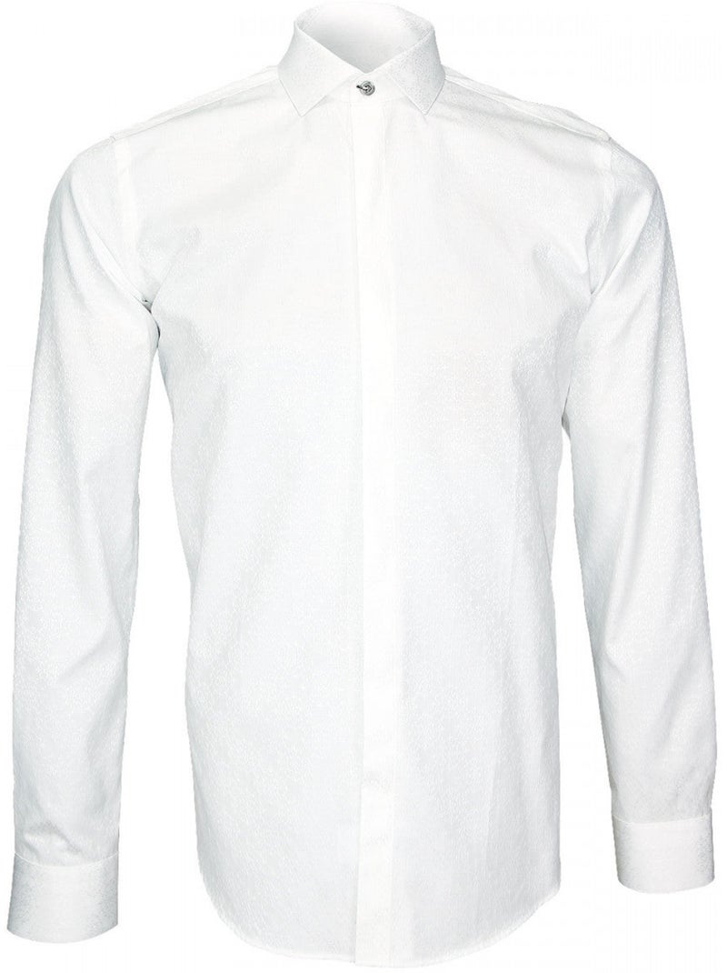 Chemise homme tissu armuré coupe cintrée WEMBLEY Andrew Mac Allister Blanc - Kiabi