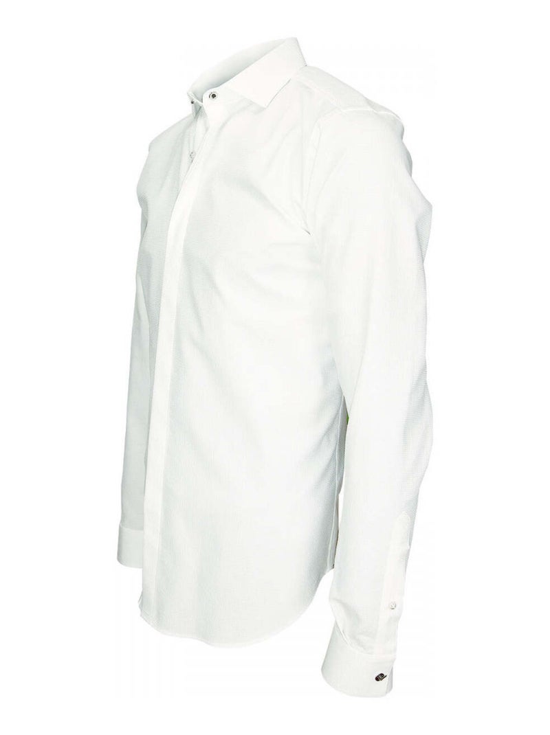 Chemise homme tissu armuré coupe cintrée WEMBLEY Andrew Mac Allister Bleu - Kiabi