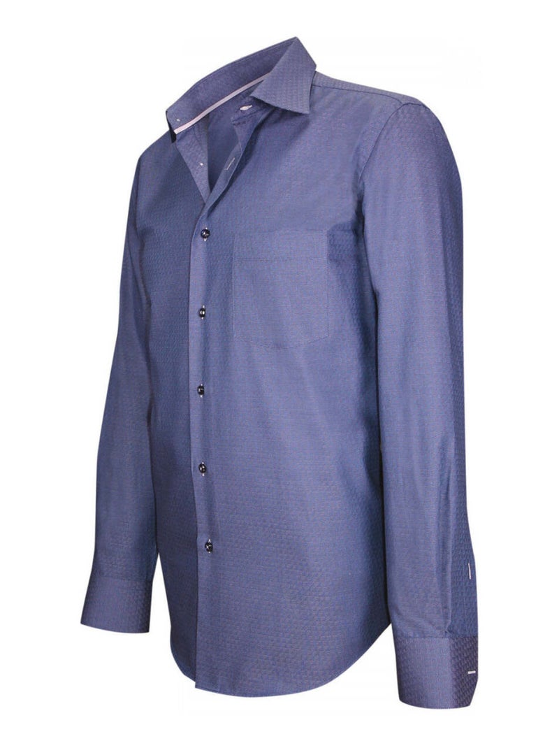 Chemise homme tissu armuré coupe cintrée WOVEN Andrew Mac Allister Bleu - Kiabi