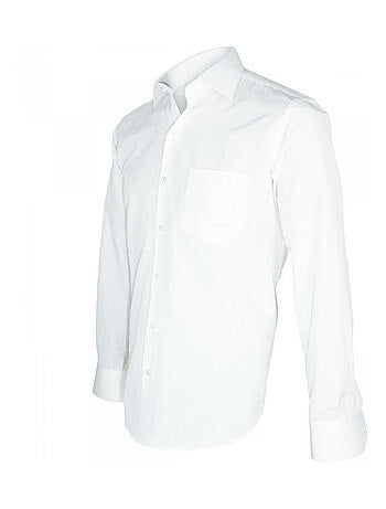 Chemise homme tissu armuré coupe droite CLASSICO Emporio balzani Blanc , Blanc , 40