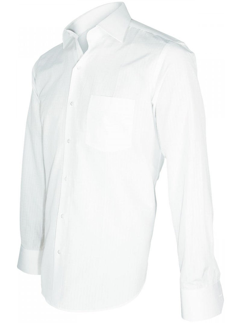 Chemise homme tissu armuré coupe droite CLASSICO Emporio balzani Blanc - Kiabi