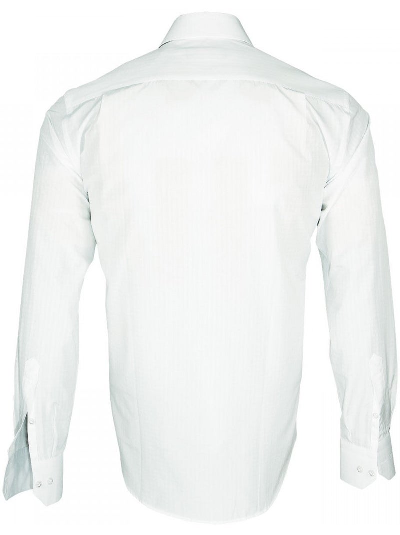 Chemise homme tissu armuré coupe droite CLASSICO Emporio balzani Blanc - Kiabi