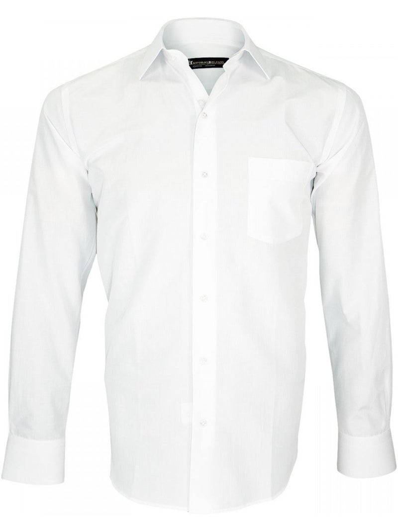 Chemise homme tissu armuré coupe droite CLASSICO Emporio balzani Blanc - Kiabi
