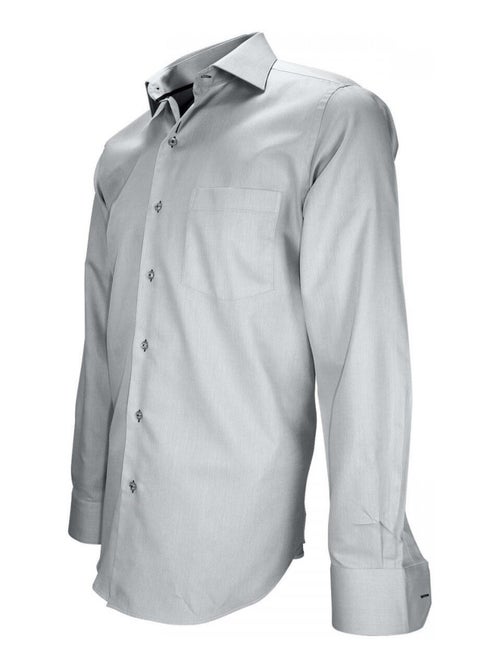 Chemise homme tissu armuré coupe droite COSENZA Emporio balzani Bleu , 42 - Kiabi