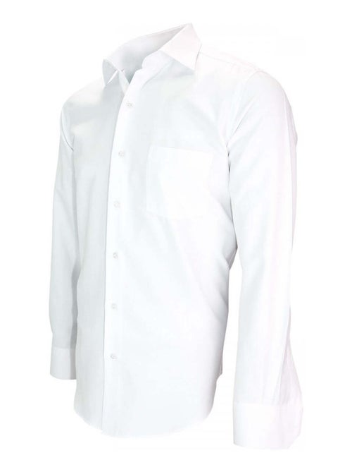 Chemise homme tissu armuré coupe droite MALPENSA Emporio balzani Blanc , 40 - Kiabi