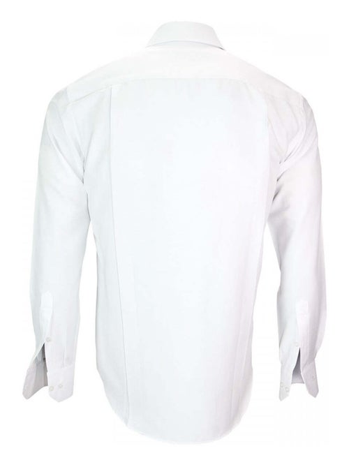 Chemise homme tissu armuré coupe droite MALPENSA Emporio balzani Blanc , 40 - Kiabi