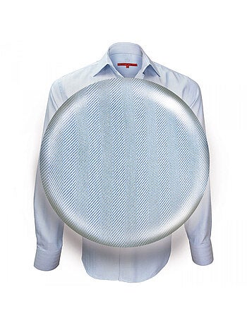 Chemise homme tissu armuré coupe droite SAINT JAMES Andrew Mac Allister Beige , 39