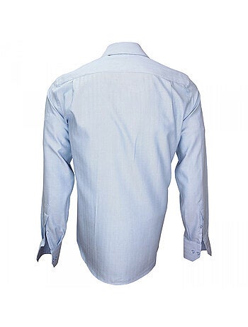 Chemise homme tissu armuré coupe droite SAINT JAMES Andrew Mac Allister Beige , 39