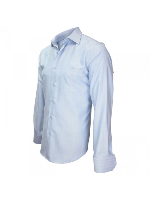 Chemise homme tissu armuré coupe droite SAINT JAMES Andrew Mac Allister Beige , 39 - Kiabi