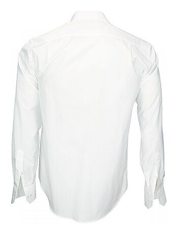 Chemise homme tissu armuré coupe droite SAINT JAMES Andrew Mac Allister Beige , 39