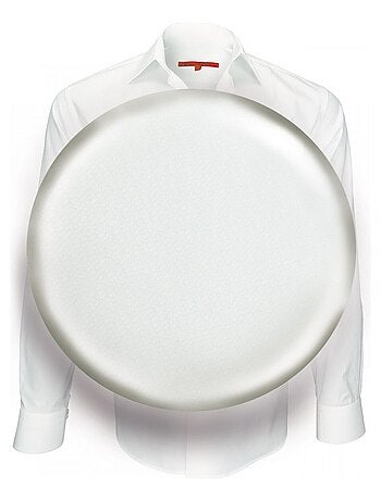 Chemise homme tissu armuré coupe droite SAINT JAMES Andrew Mac Allister Beige , 39