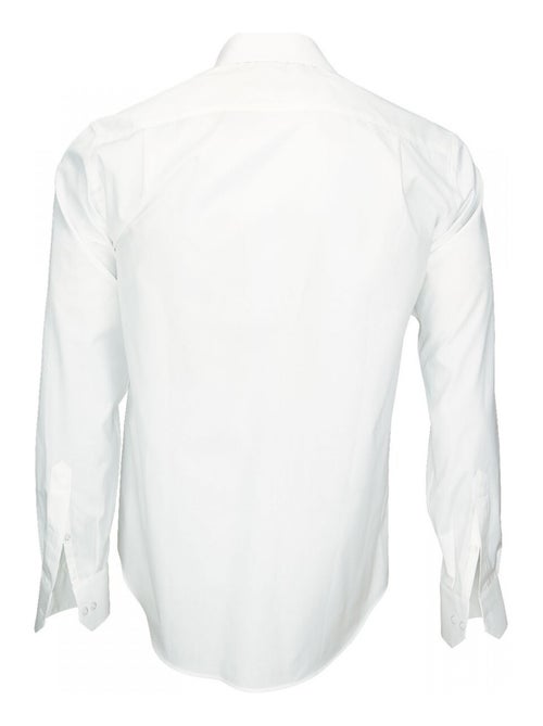 Chemise homme tissu armuré coupe droite SAINT JAMES Andrew Mac Allister Blanc , 41 - Kiabi