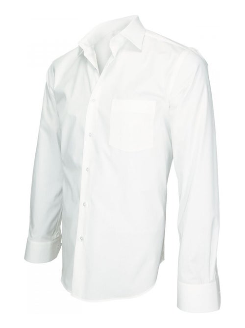 Chemise homme tissu armuré coupe droite SAINT JAMES Andrew Mac Allister Blanc , 41 - Kiabi