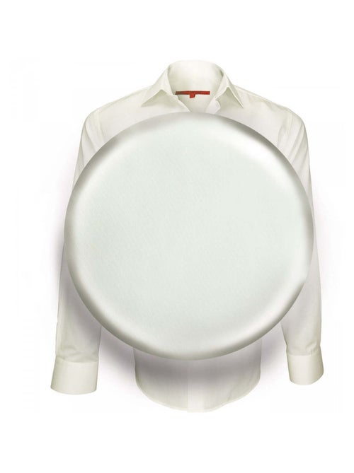 Chemise homme tissu armuré coupe droite SAINT JAMES Andrew Mac Allister Blanc , 41 - Kiabi