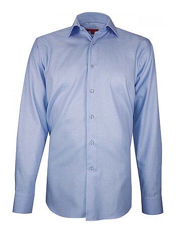 Chemise homme tissu armuré coupe droite WOLKY Andrew Mac Allister Blanc , 45
