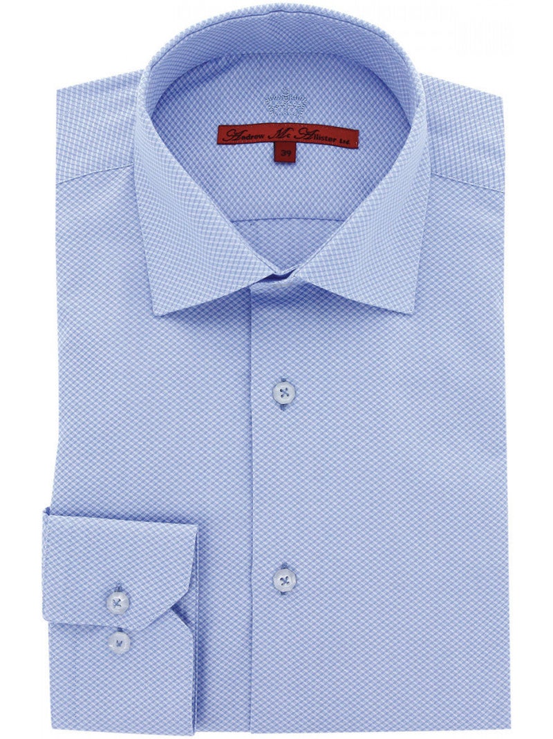 Chemise homme tissu armuré coupe droite WOLKY Andrew Mac Allister Blanc - Kiabi