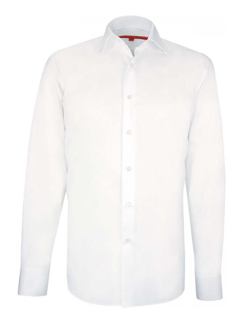 Chemise homme tissu armuré coupe droite WOLKY Andrew Mac Allister Blanc - Kiabi