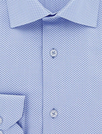 Chemise homme tissu armuré coupe droite WOLKY Andrew Mac Allister Blanc , 45