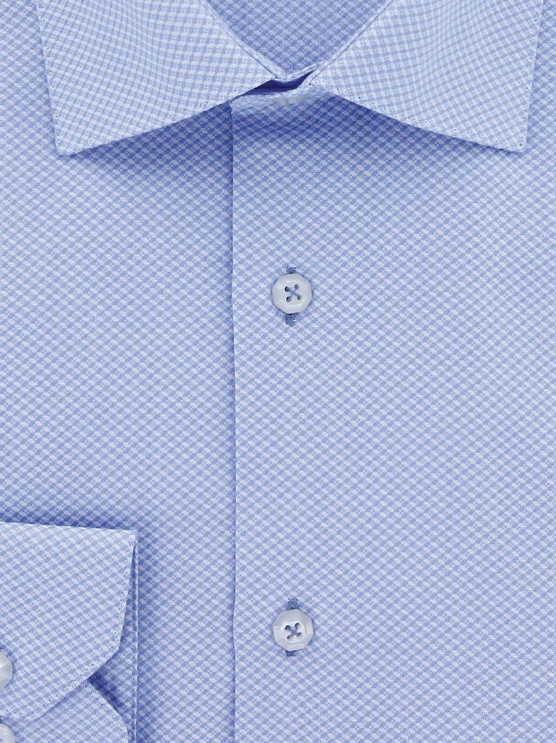 Chemise homme tissu armuré coupe droite WOLKY Andrew Mac Allister Bleu , 40 Bleu - Kiabi