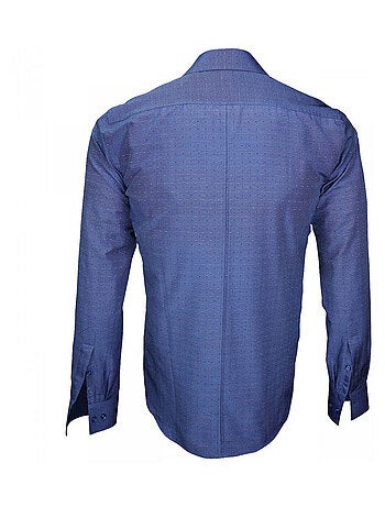 Chemise homme tissu armurée coupe cintrée ARCHWAY Andrew Mac Allister Bleu , 38
