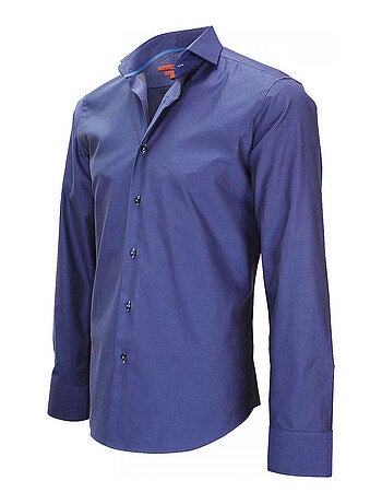 Chemise homme tissu armurée coupe cintrée HOOD Andrew Mac Allister Rouge , 39
