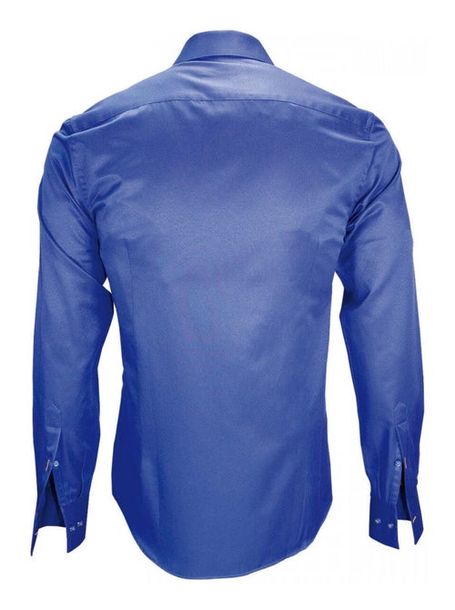Chemise homme tissu armurée coupe cintrée SAPHIRE Emporio balzani Bleu , 39 - Kiabi