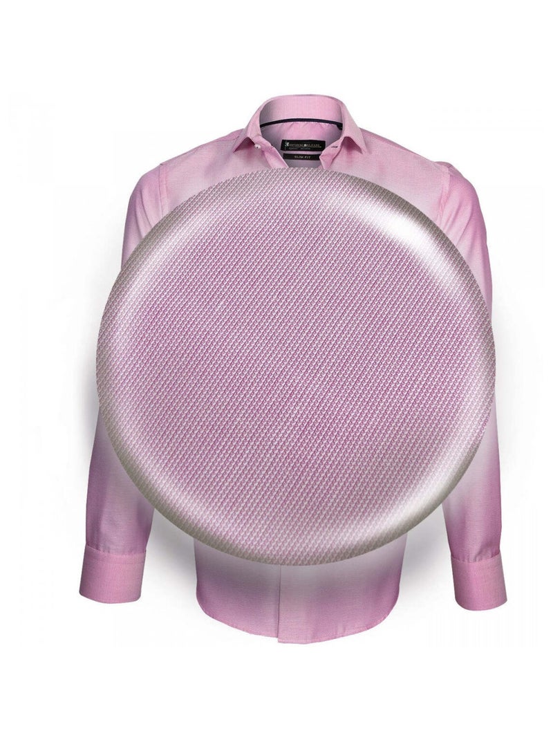 Chemise homme tissu armurée coupe cintrée SETTIMO Emporio balzani Rose , 41 Rose - Kiabi