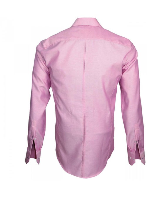 Chemise homme tissu armurée coupe cintrée SETTIMO Emporio balzani Rose , 41 - Kiabi