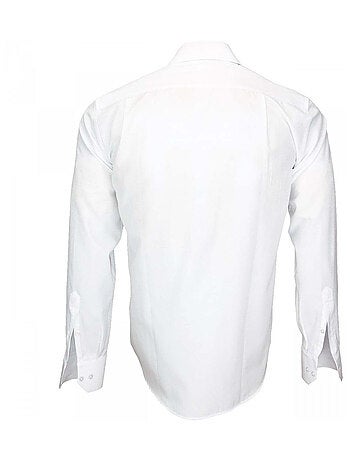 Chemise homme tissu armurée coupe droite BUSINESS Andrew Mac Allister Blanc , Blanc , 41