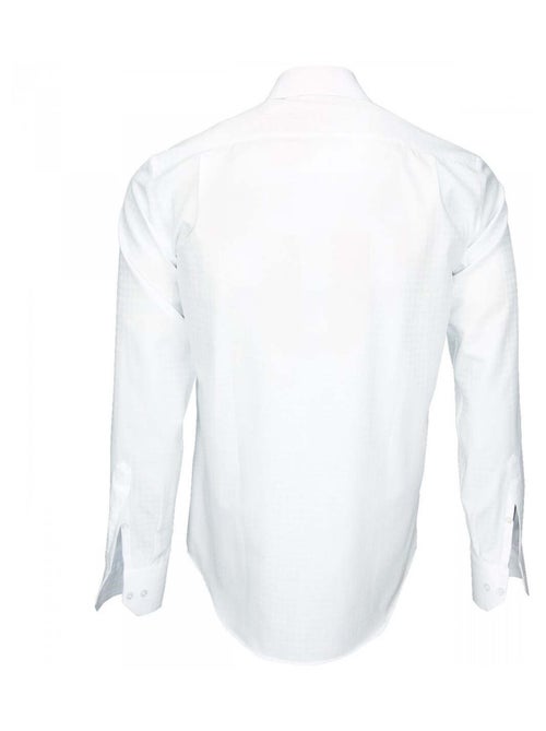 Chemise homme tissu armurée coupe droite BUSINESS Andrew Mac Allister Blanc , Blanc , 41 - Kiabi