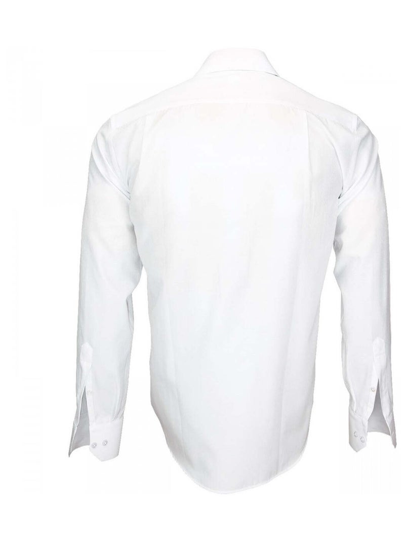Chemise homme tissu armurée coupe droite BUSINESS Andrew Mac Allister Blanc Blanc - Kiabi