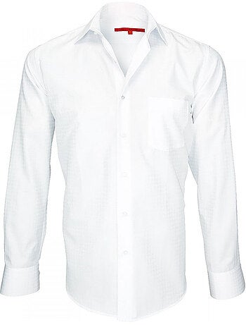 Chemise homme tissu armurée coupe droite BUSINESS Andrew Mac Allister