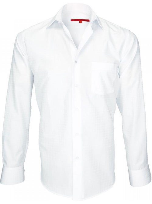 Chemise homme tissu armurée coupe droite BUSINESS Andrew Mac Allister - Kiabi