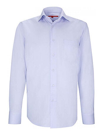 Chemise homme tissu chevron coupe droite CLARON Andrew Mac Allister Bleu , 39